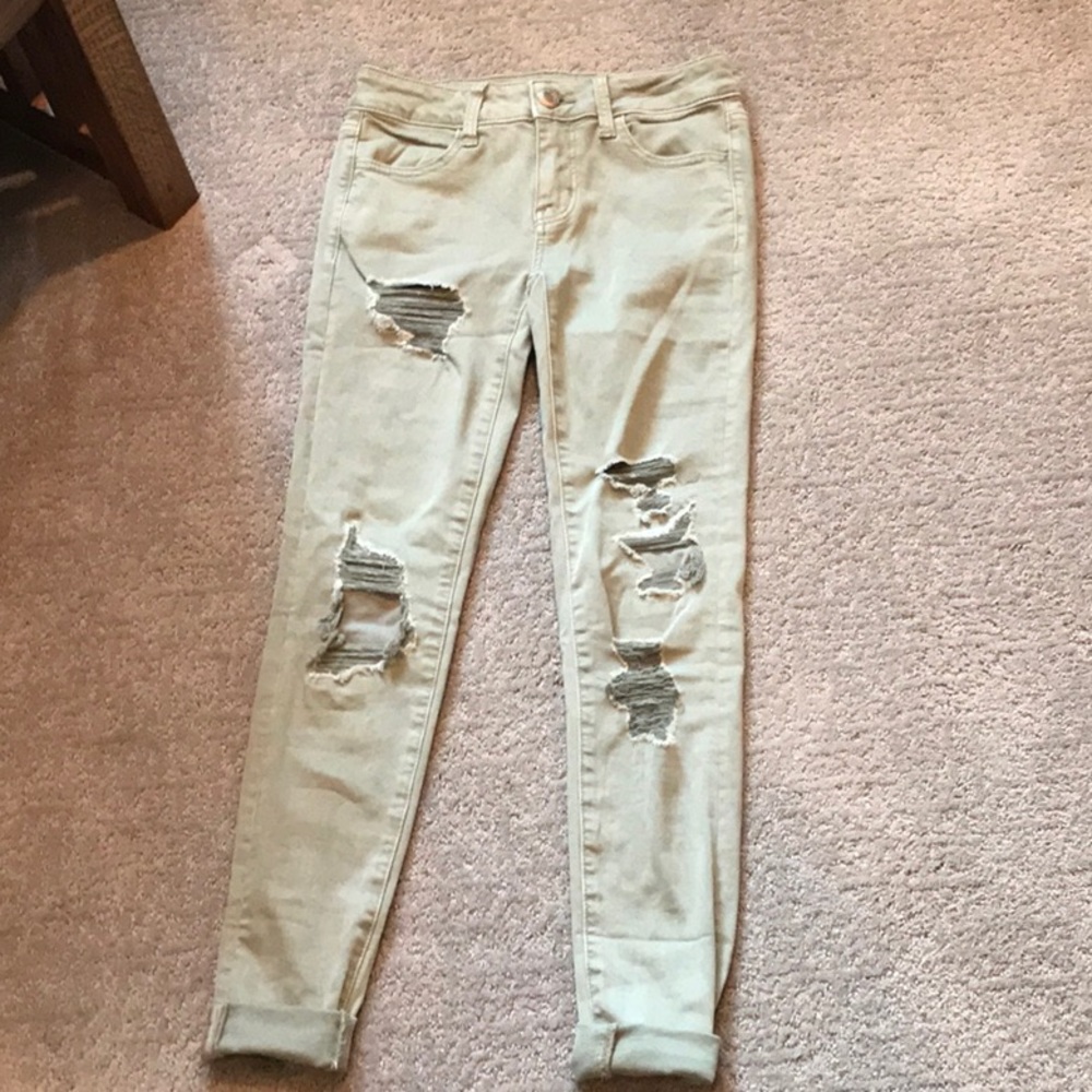 American Eagle Navy Green Women’s Jeggings